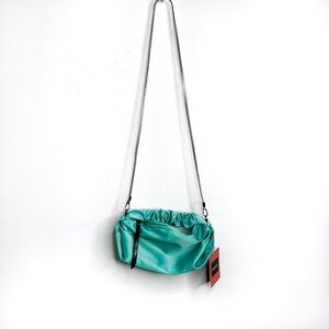 Evalulu Satin Scrunchie Mini Bag with Chain